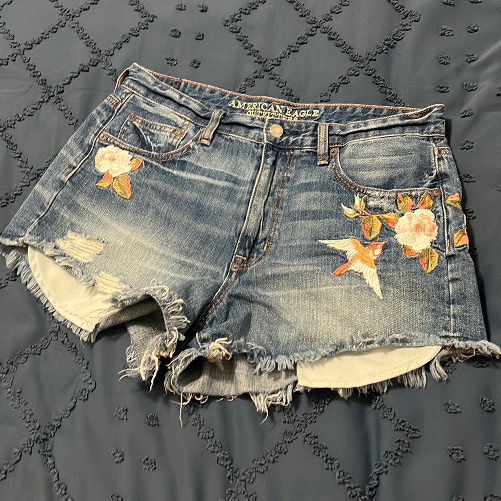 American Eagle Outfitters Vintage Hi-Rise Festival shorts with embroidery